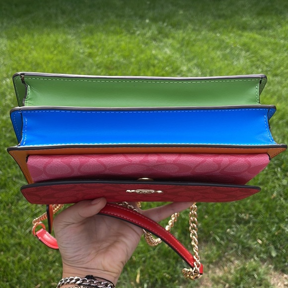 COACH Klare Crossbody In Blocked Signature Canvas - Picture 10 of 13